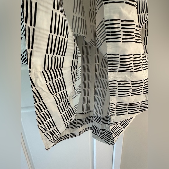 Maeve Square Neck Black and White Patterned Dress - Picture 8 of 12